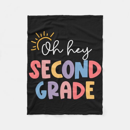 Oh Hey Lehrer der zweiten Klasse Schüler 2 Klasse Fleecedecke (Vorderseite)