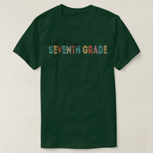 Oh Hey Seventh 7th Grade Back To School Retro Vint T-Shirt (Design vorne)