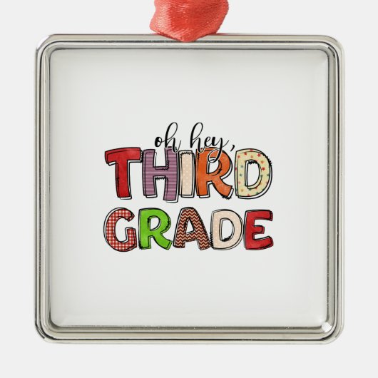 Oh Hey, Third Grade Ornament Aus Metall (Vorne)