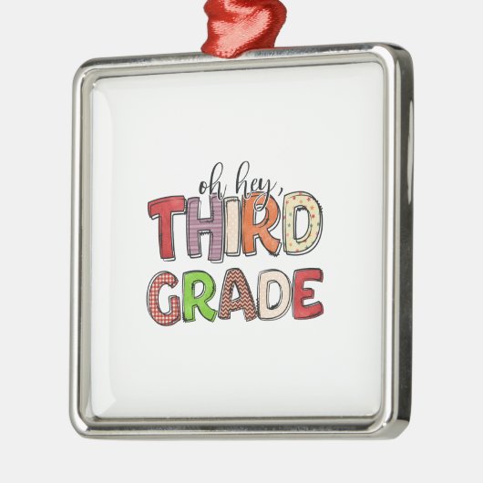 Oh Hey, Third Grade Ornament Aus Metall (Links)