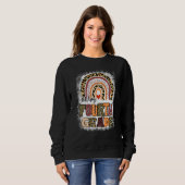 Oh Hey Vierte Klasse Leopard Regenbogen Gebleicht Sweatshirt (Vorne ganz)