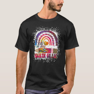 Oh Hey Vierte Klasse Regenbogen Tie Dye Leopard Rü T-Shirt
