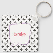 Oh, Hi! Farbenfrohe Sprechblase Schlüsselanhänger (Rückseite)