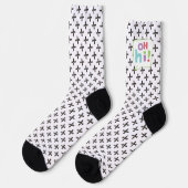 Oh, Hi! Farbenfrohe Sprechblase Socken (Linkes Detail)