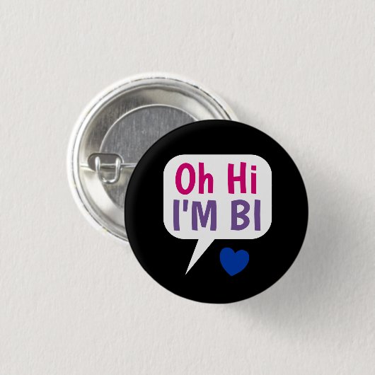 Oh, Hi, ich bin Bi Bisexual Pride Button (Vorne & Hinten)