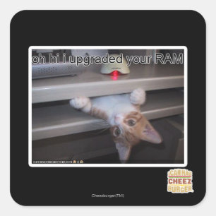 oh hi Ich habe Ihren RAM aktualisiert Quadratischer Aufkleber