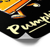 Oh Hi Pumpkin Pie - Niedlicher Kawaii Fall Ernteda Poster (Ecke)