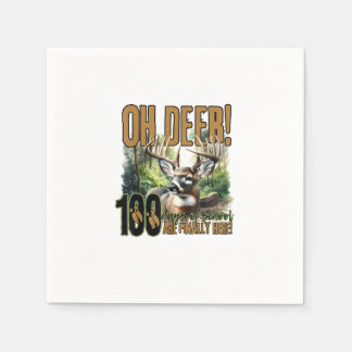 Oh Hirsch 100 Tage Schule Hirschjagd-Feier Serviette