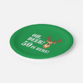 Oh Hirsch, 50. Geburtstag Pappteller (Schrägansicht)