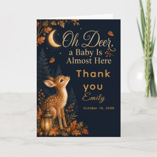 Oh Hirsch Baby Shower Dankeskarte
