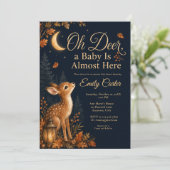 Oh Hirsch Baby Shower Einladung (Stehend Vorderseite)
