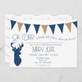 Oh, Hirsch, eine kleine Buckbaby Dusche Einladung (Vorne/Hinten)