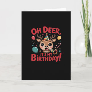 Oh Hirsch, es ist mein Geburtstag, süßer Rentier F Karte