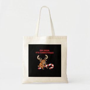 Oh Hirsch, es ist Weihnachten, gestresster Rentier Tragetasche