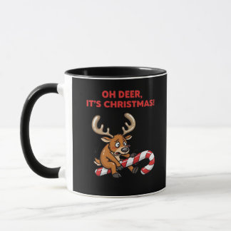 Oh Hirsch, es ist Weihnachten, gestresstes Rentier Tasse