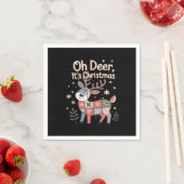 Oh Hirsch, es ist Weihnachten Mini-Patchwork-Quadr Serviette (Beispiel)