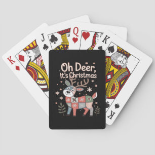Oh Hirsch, es ist Weihnachten Mini-Patchwork-Quadr Spielkarten