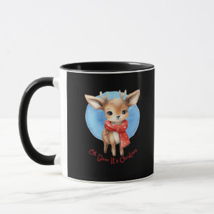 Oh Hirsch, es ist Weihnachten Retro-Klassiker-Desi Tasse