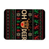 Oh Hirsch hässlicher Weihnachtspullover-Puzzle Magnet (Horizontal)