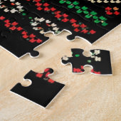 Oh Hirsch hässlicher Weihnachtspullover-Puzzle Puzzle (Seite)