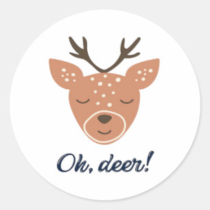 Oh Hirsch Hirsch Liebe Rette Den Hirsch Kreatives Runder Aufkleber