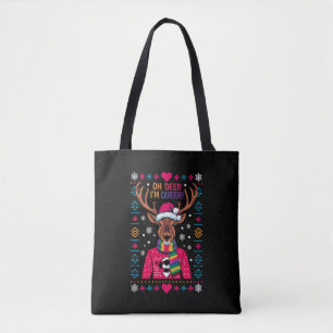 Oh Hirsch ich bin queer LGBT LGBTQ Gay Pride hässl Tasche