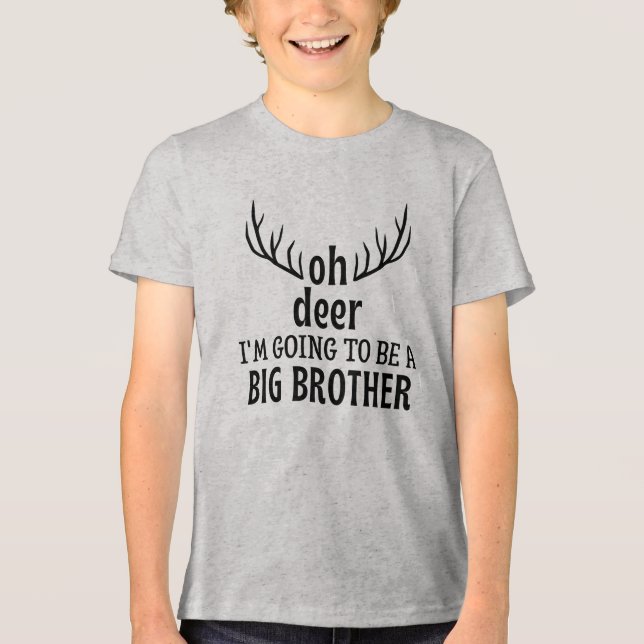 Oh Hirsch, ich werde ein großer Bruder sein Tri-Blend Shirt (Vorderseite)