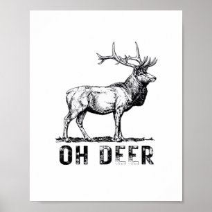 Oh Hirsch Kühne Grafische Darstellung  Poster