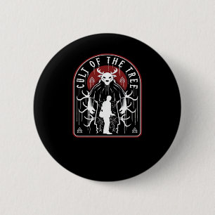 Oh Hirsch Kult Des Baumes Künstlerischer Stil Button