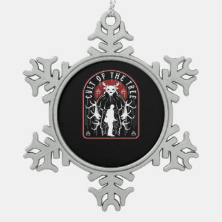 Oh Hirsch Kult Des Baumes Künstlerischer Stil Schneeflocken Zinn-Ornament