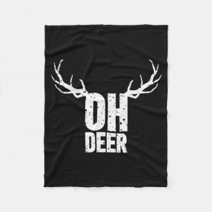 Oh Hirsch Lustiger Wortwitz Gag Bekleidung Fleecedecke