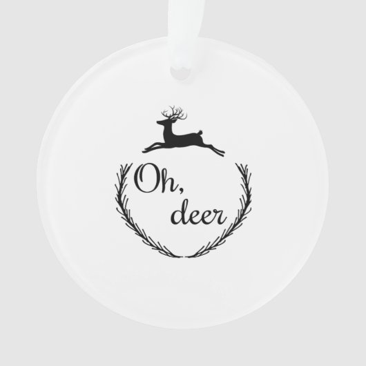 Oh Hirsch Lustiges Design Ornament (Vorderseite)