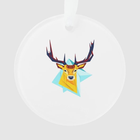 Oh Hirsch Minimaler Rustikaler Stil Acryl-Ornament Ornament (Vorderseite)