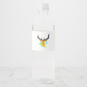 Oh Hirsch Minimaler Rustikaler Stil  Wasserflaschenetikett