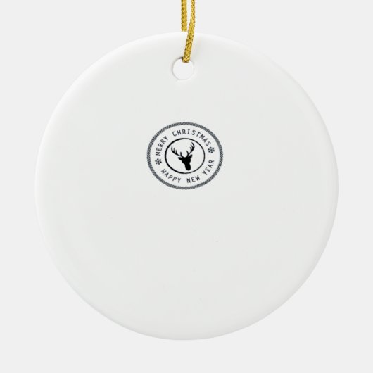 Oh Hirsch modernes ästhetisches Ornament (Vorne)