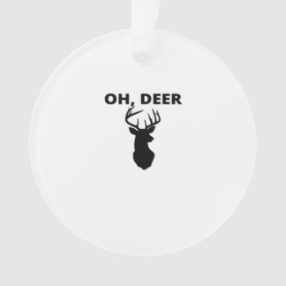 Oh Hirsch Oh Lieber Whimsical Art StilAcryl-Orname Ornament