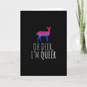 Oh Hirsch Queer Bisexueller Stolz GFalt Grußkarte Karte