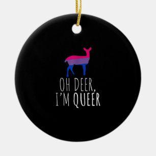 Oh Hirsch Queer Bisexueller Stolz Schwul Lesbisch  Keramik Ornament