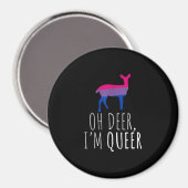 Oh Hirsch Queer Bisexueller Stolz Schwuler Lesbisc Magnet (Vorderseite/Rückseite)