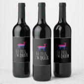 Oh Hirsch Queer Bisexueller Stolz Schwuler Lesbisc Weinetikett (Flaschen)