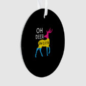 Oh Hirsch Queer Farbige Pride-Flagge-Feier Ornament (Vorderseite)