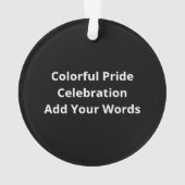 Oh Hirsch Queer Farbige Pride-Flagge-Feier Ornament (Rückseite)