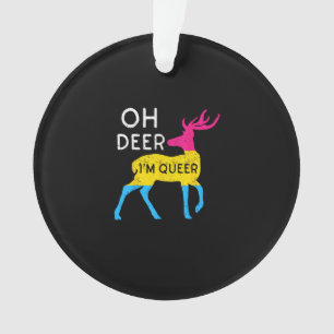 Oh Hirsch Queer Farbige Pride-Flagge-Feier Ornament