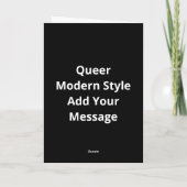 Oh Hirsch Queer Kreativer Moderner Stil Karte (Rückseite)