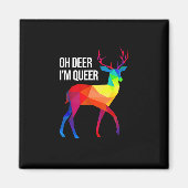 Oh Hirsch Queer LGBT Pride Feier Design Magnet (Vorne)