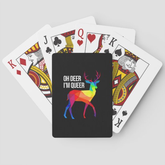 Oh Hirsch Queer LGBT Pride-Feierdesign  Spielkarten (Rückseite)