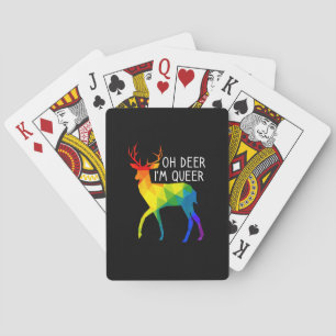 Oh Hirsch Queer LGBTQ Stolzfeier Monat  Spielkarten