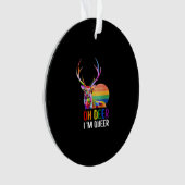 Oh Hirsch Queer Minimaler Moderner Stil Acryl-Orna Ornament (Vorderseite)
