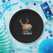 Oh Hirsch Queer Minimaler Moderner Stil  Pappteller (Party)