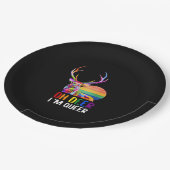 Oh Hirsch Queer Minimaler Moderner Stil  Pappteller (Schrägansicht)